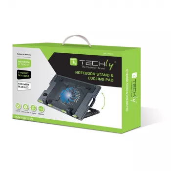 Techly Notebook-Ständer und Kühlpad für Notebooks bis 17,3 Zoll