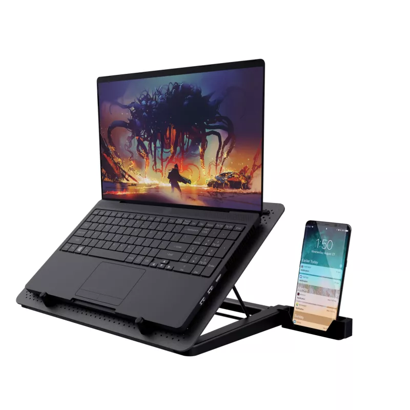 Trust GXT 1125 Quno Laptop-Kühlständer, 17 Zoll, Schwarz