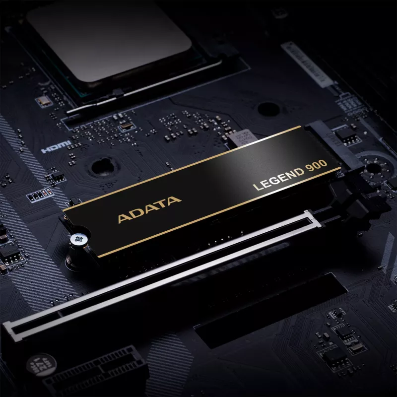 ADATA LEGEND 900 SLEG-900-2TCS M.2 2280 NVMe SSD, 2 TB, PCIe 4.0 x4, NVMe 1.4, 7000/5400 MB/s, schwarz/gold
