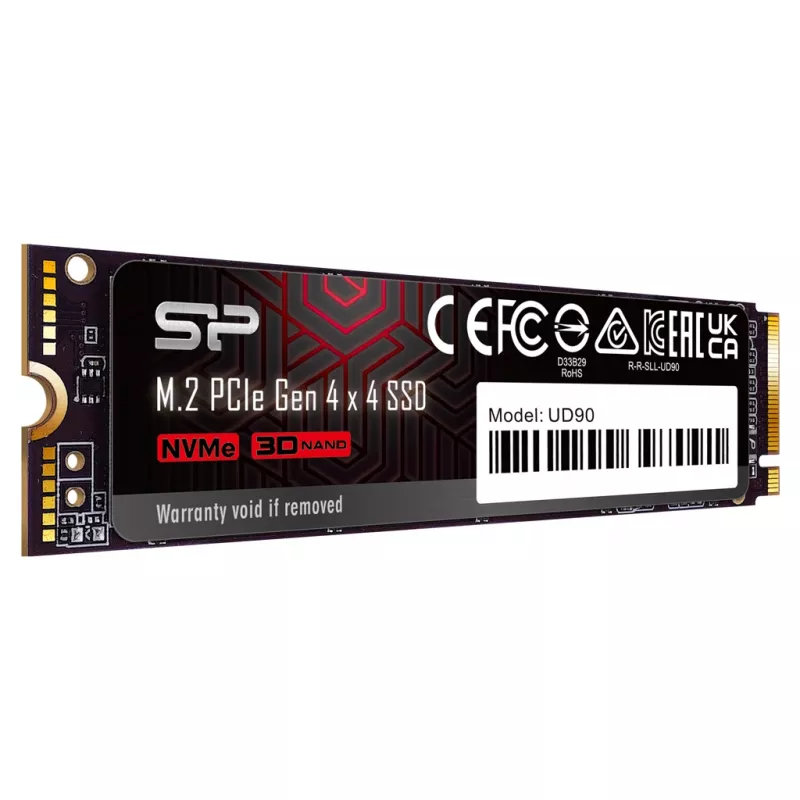 Silicon Power UD90 SP02KGBP44UD9005 M.2-2280-NVMe-SSD, 2 TB, PCIe 4.0 x4, 5000 MB/s, 3D NAND