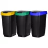 Rotho Twist 1045899999 Mülleimer-Set, 3 x 25 l, Kunststoff
