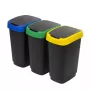 Rotho Twist 1045899999 Mülleimer-Set, 3 x 25 l, Kunststoff