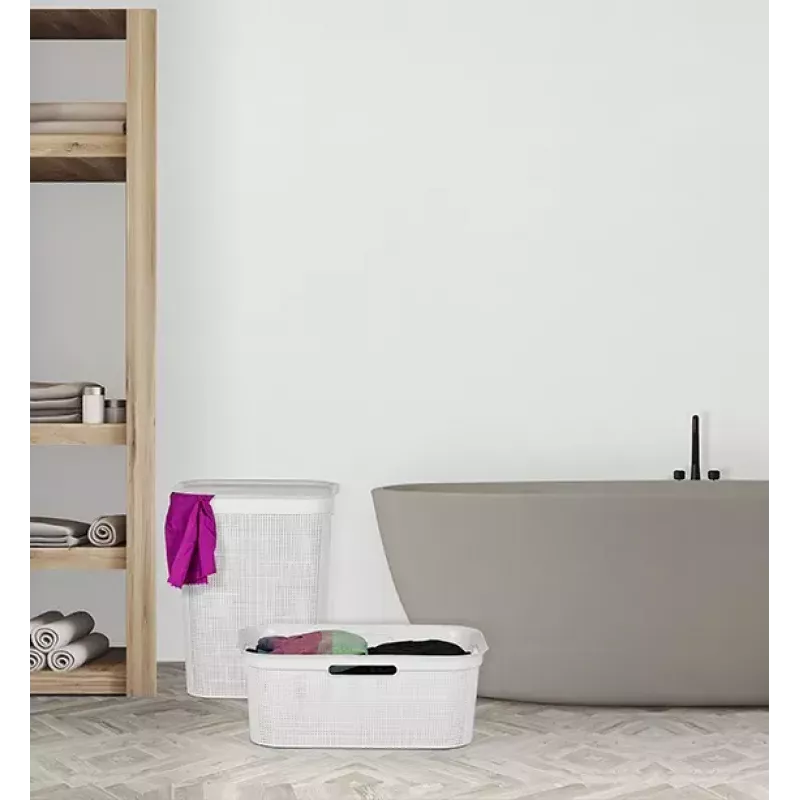Rotho Brisen Wäschekorb, 50 l, Anthrazit