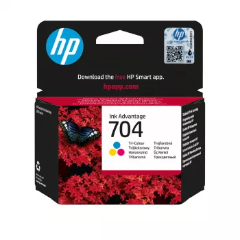 HP 704 Tri-color Original Ink Advantage Patrone, Cyan, Magenta, Gelb, 1 Stk., 200 Seiten