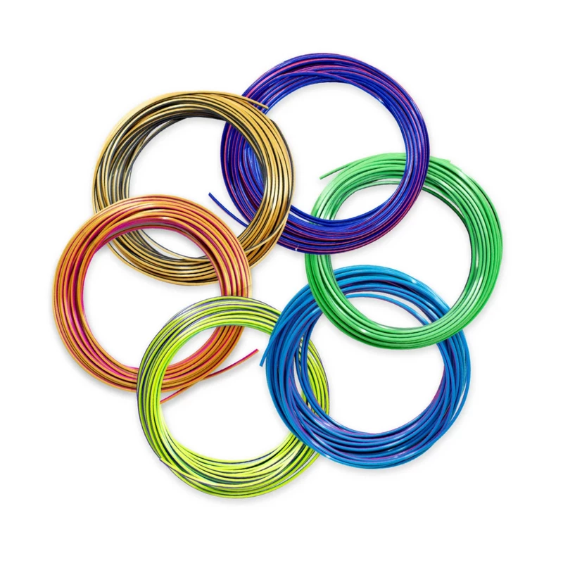 3Doodler FLOW-TRIFILLS 3D-Druckmaterial Polymilchsäure (PLA) Schwarz, Blau, Kupfer, Gold, Grün, Lila, Rot 260 g