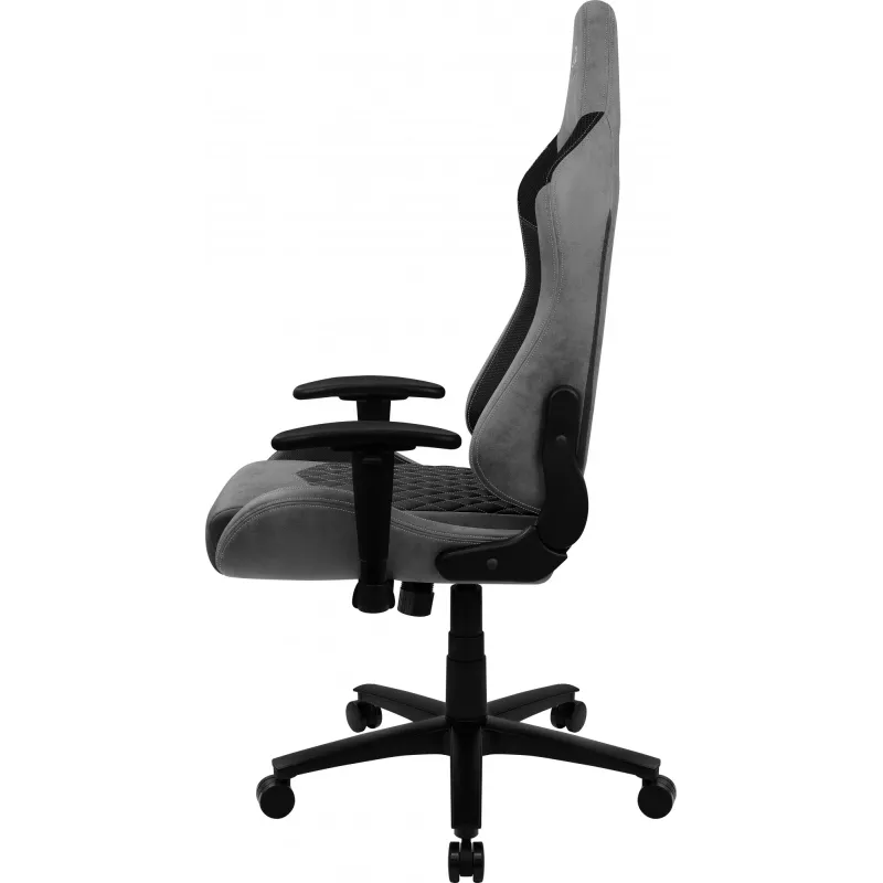 Aerocool DUKE AC-280 AeroSuede Gaming-Stuhl, Mikrofaser, Schwarz/Grau
