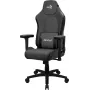 Universal-Gaming-Stuhl AEROCOOL CROWNASHBK — schwarze gepolsterte Sitzfläche und Rückenlehne, 2D-Armlehnen, Gasdruckfeder Klasse 4, max. Gewicht 150 kg