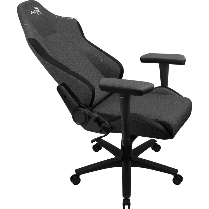 Aerocool CROWN AeroWeave CROWNASHBK ergonomischer Gaming-Stuhl, gepolsterter Sitz, verstellbare Kissen, Ash Black