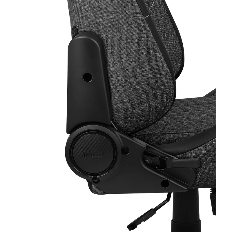 Aerocool CROWN AeroWeave CROWNASHBK ergonomischer Gaming-Stuhl, gepolsterter Sitz, verstellbare Kissen, Ash Black