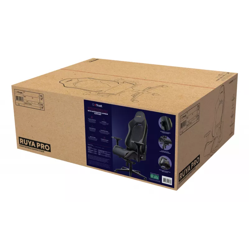 Trust GXT 721 Ruya Pro Universal-Gaming-Stuhl, schwarz