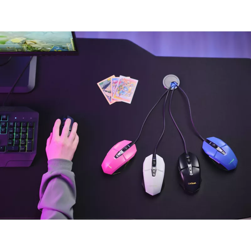 Trust GXT 109 Felox Maus Gaming für Rechtshänder USB Typ-A Optisch 6400 DPI