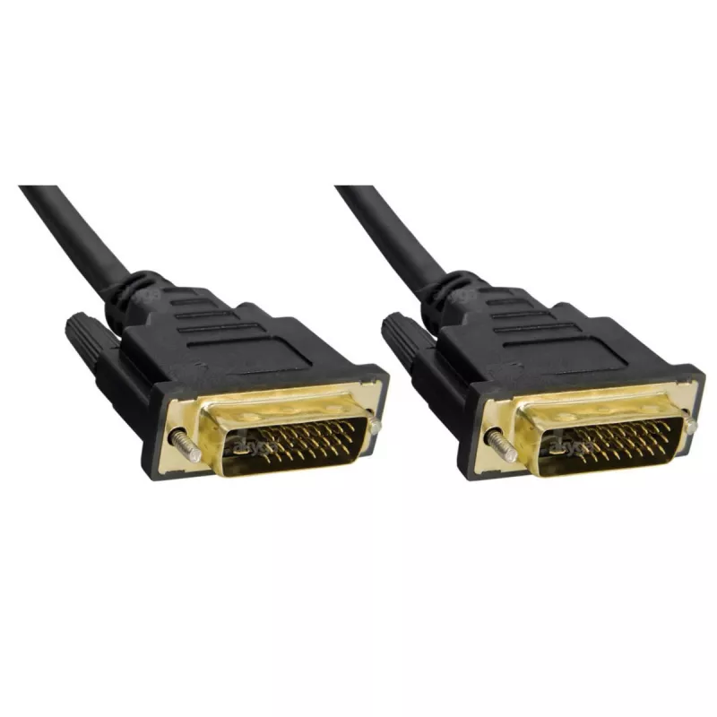 Akyga AK-AV-06 DVI-D Dual-Link-Kabel (24+1), Stecker auf Stecker, 1,8 m, Schwarz