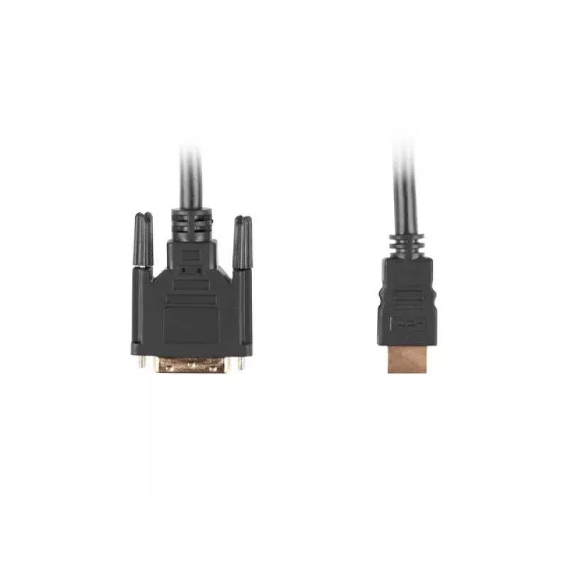 LANBERG HDMI(m)->DVI-d(m)(18+1)-Kabel Single Link mit vergoldeten Steckern - 3 m Schwarz