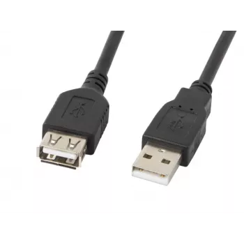 USB-A-auf-USB-A-Kabel LANBERG CA-USBE-10CC-0007-BK, USB 2.0, 0,7 m, schwarz