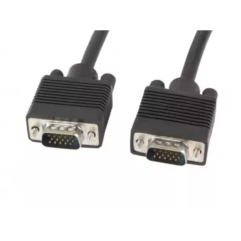 VGA-Kabel LANBERG CA-VGAC-10CC-0050-B, 5 m, Stecker-zu-Stecker, PVC-Mantel, Ferritkern, schwarz