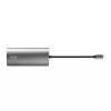 Trust Dalyx 23775 7-in-1-USB-C-Multiport-Adapter, USB-C 3.2, HDMI, RJ-45 Gigabit-Ethernet, SD-/microSD-Kartenleser, silber