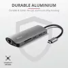 Trust Dalyx 23775 7-in-1-USB-C-Multiport-Adapter, USB-C 3.2, HDMI, RJ-45 Gigabit-Ethernet, SD-/microSD-Kartenleser, silber