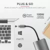 Trust Dalyx 23775 7-in-1-USB-C-Multiport-Adapter, USB-C 3.2, HDMI, RJ-45 Gigabit-Ethernet, SD-/microSD-Kartenleser, silber