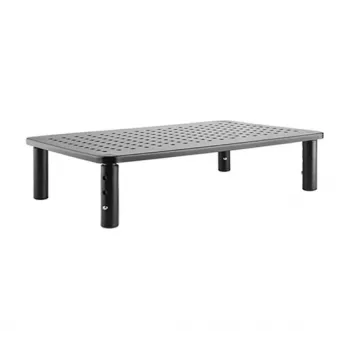 Freistehende Tischmonitorhalterung GEMBIRD MS-TABLE-01 – ein Bildschirm, 20 kg Kapazität, schwarz, manuelle Höhenverstellung 100–140 mm