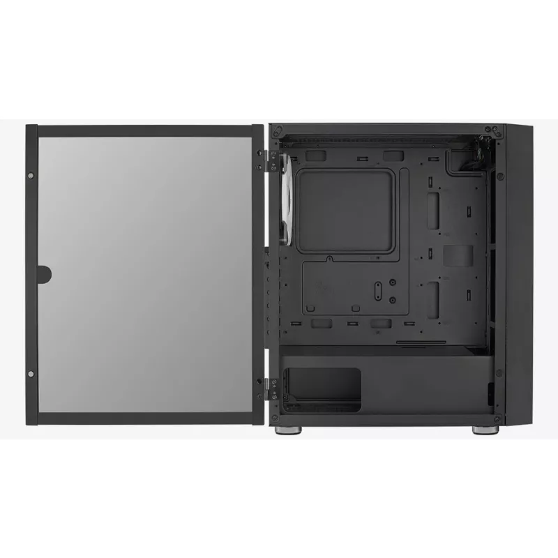 Aerocool PGS Graphite-G-BK-v2 FRGB Midi-Tower PC-Gehäuse, ATX, Schwarz