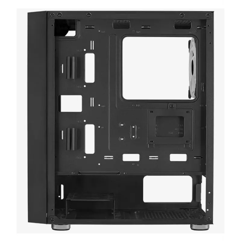 Aerocool PGS Graphite-G-BK-v2 FRGB Midi-Tower PC-Gehäuse, ATX, Schwarz