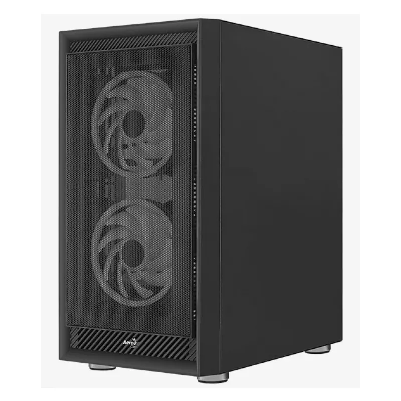 Aerocool PGS Graphite-G-BK-v2 FRGB Midi-Tower PC-Gehäuse, ATX, Schwarz