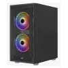 Aerocool PGS Graphite-G-BK-v2 FRGB Midi-Tower PC-Gehäuse, ATX, Schwarz