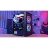 Aerocool PGS Graphite-G-BK-v2 FRGB Midi-Tower PC-Gehäuse, ATX, Schwarz