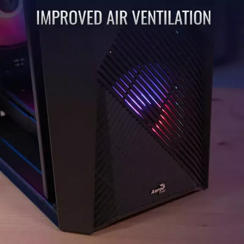 Aerocool PGS Raider Mini-G-BK-v3 PC-Gehäuse, Schwarz