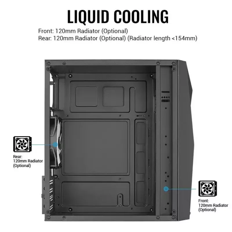 Aerocool PGS Raider Mini-G-BK-v3 PC-Gehäuse, Schwarz