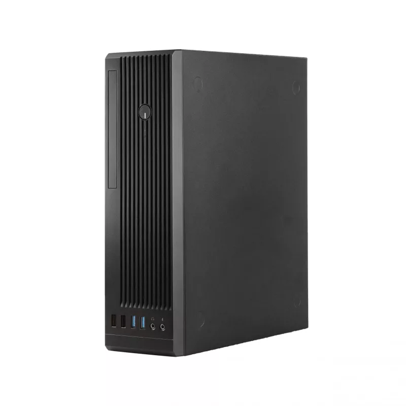 Chieftec UNI Series BE-10B-300 Small-Form-Factor-PC-Gehäuse, microATX/Mini-ITX, inkl. 300-W-TFX-Netzteil, 2x USB 3.2 Gen 1, 2x USB 2.0, Schwarz