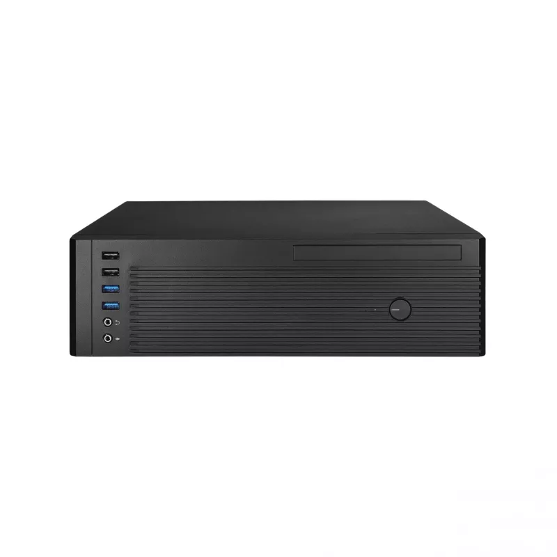 Chieftec UNI Series BE-10B-300 Small-Form-Factor-PC-Gehäuse, microATX/Mini-ITX, inkl. 300-W-TFX-Netzteil, 2x USB 3.2 Gen 1, 2x USB 2.0, Schwarz