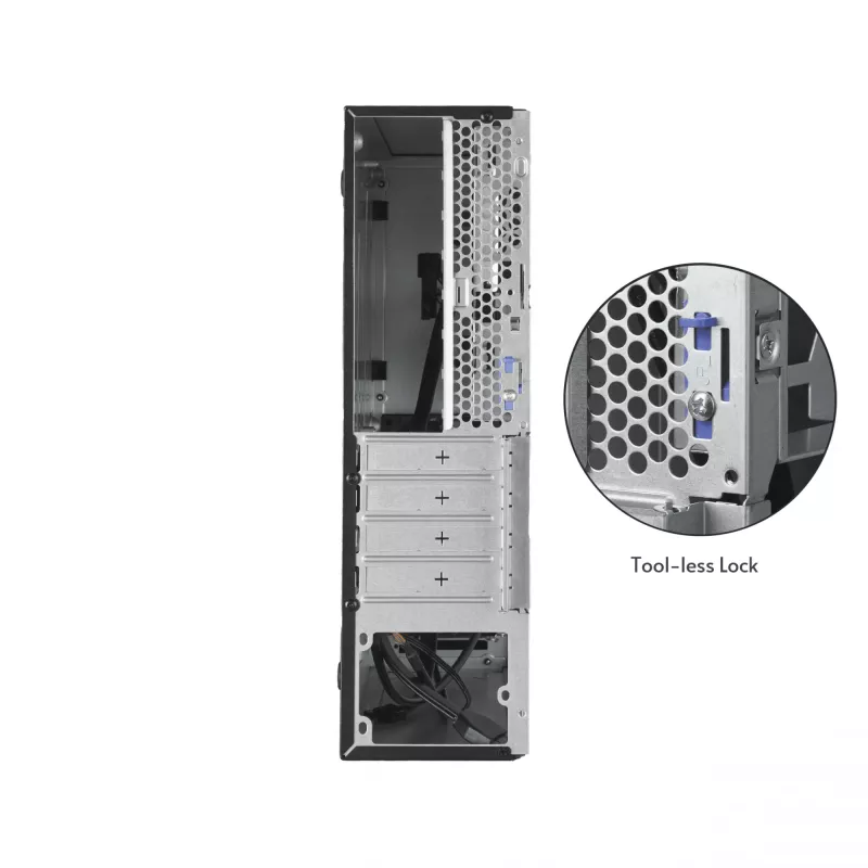 Chieftec UNI Series BE-10B-300 Small-Form-Factor-PC-Gehäuse, microATX/Mini-ITX, inkl. 300-W-TFX-Netzteil, 2x USB 3.2 Gen 1, 2x USB 2.0, Schwarz