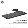 HP 400 Hintergrundbeleuchtete kabelgebundene Tastatur, Full-Size (100%), Kabel, USB, Mechanisch, QWERTY, Schwarz
