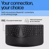 HP 965 Ergonomische kabellose Tastatur, Vollformat (100%), kabellos, RF Wireless + Bluetooth, Membrane, QWERTY, Schwarz