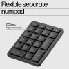 HP 965 Ergonomische kabellose Tastatur, Vollformat (100%), kabellos, RF Wireless + Bluetooth, Membrane, QWERTY, Schwarz