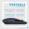 HP Wireless Maus Z3700, beidhändig, Blue LED, RF Wireless, 1200 DPI, Schwarz, Blau