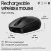 HP 690 Wiederaufladbare kabellose Maus, beidhändig, Bluetooth, 4000 DPI, Schwarz