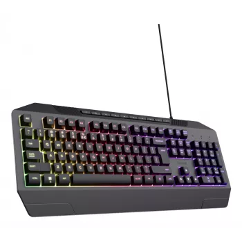 Trust GXT 836 Evocx Gaming-Tastatur, USB, QWERTY, US-Layout, schwarz