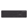 Trust Vaiya 25511 kabellose Multi-Device-Tastatur, USB-RF + Bluetooth, US-Layout, Ziffernblock, integrierter Akku, Schwarz