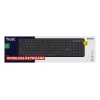 Trust Vaiya 25511 kabellose Multi-Device-Tastatur, USB-RF + Bluetooth, US-Layout, Ziffernblock, integrierter Akku, Schwarz