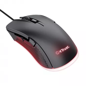 Trust GXT 922 YBAR Gaming-Maus für Rechtshänder, USB Type-A, optisch, 7200 DPI