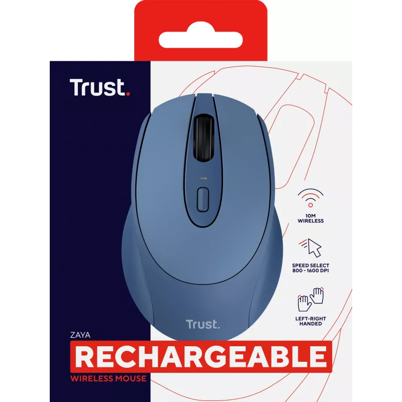 Trust Zaya Maus Büro Beidhändig RF Wireless Optisch 1600 DPI
