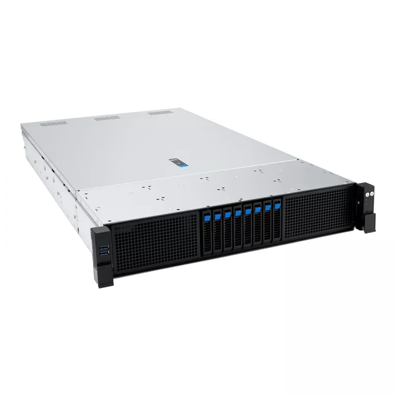 ASUS RS720A-E13-RS8G Socket SP5 Rack (2U) Schwarz, Silber