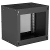 Intellinet 714174 19-Zoll-Wandverteiler 9U, 540×487×400 mm, abschließbare Glastür, max. 50 kg, Flatpack, schwarz