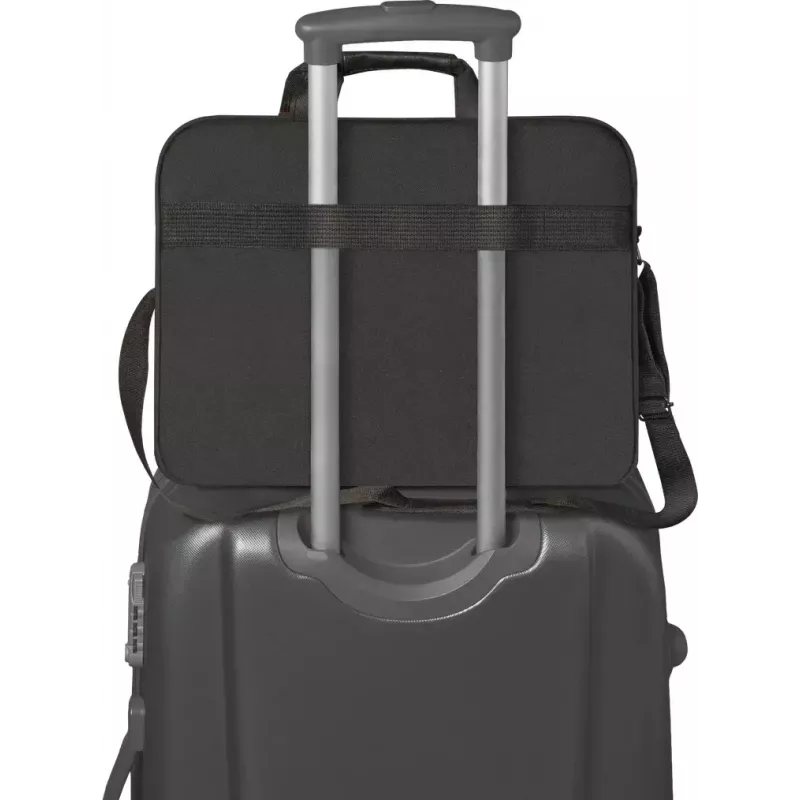 Laptoptasche DEFENDER 15,6 Zoll (39,6 cm) – Polyester, abnehmbarer Schultergurt, Reißverschluss, schwarz