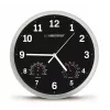 Wanduhr ESPERANZA EHC016K Lyon Schwarz, 25 cm Durchmesser, leises Uhrwerk, Glasabdeckung, Kunststoffrahmen
