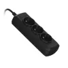 Activejet 3GNU-1.5M-C Steckdosenleiste mit Kabel, 1,5 m, schwarz