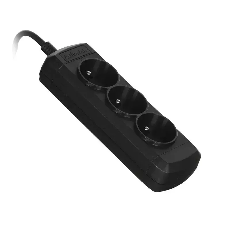 Activejet 3GNU-1.5M-C Steckdosenleiste mit Kabel, 1,5 m, schwarz