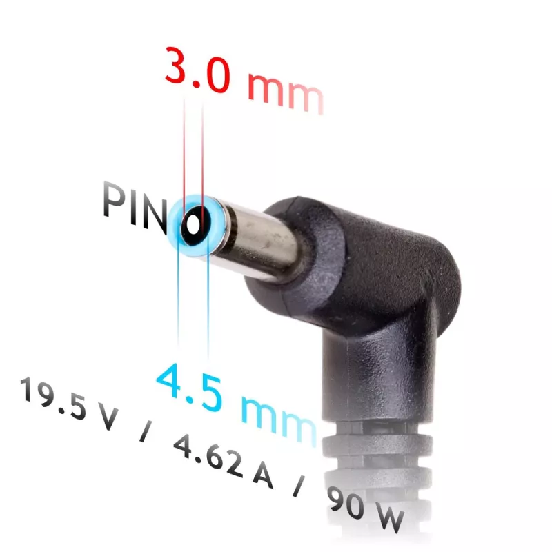 Akyga AK-ND-26 Laptop-Netzteil für HP, 90 W, 19,5 V, 4,62 A, 4,5 x 3,0 mm + Pin